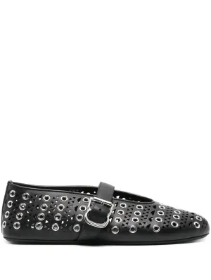 eyelet-embellished ballet flats Running Shoes For Flat Wide Feet