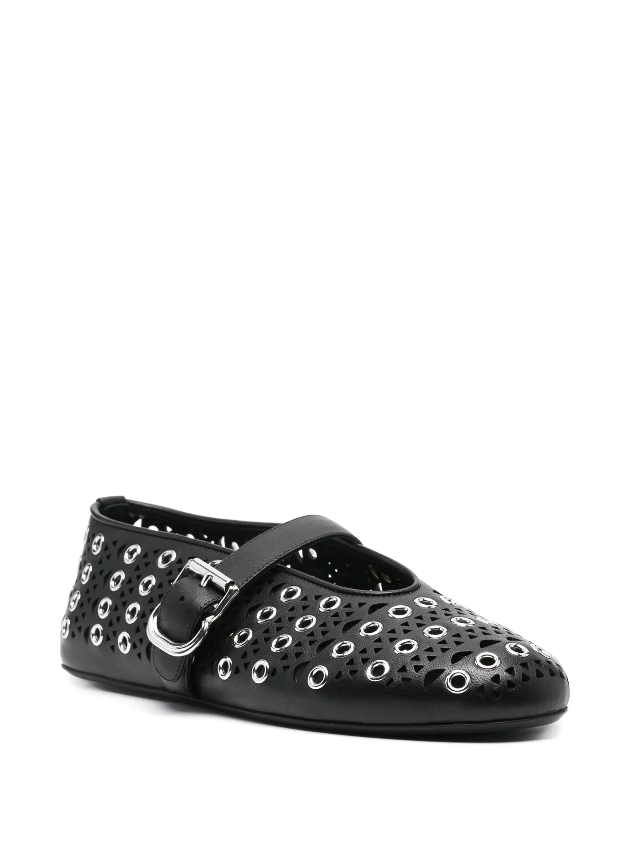 eyelet-embellished ballet flats Amazing Flat Shoes