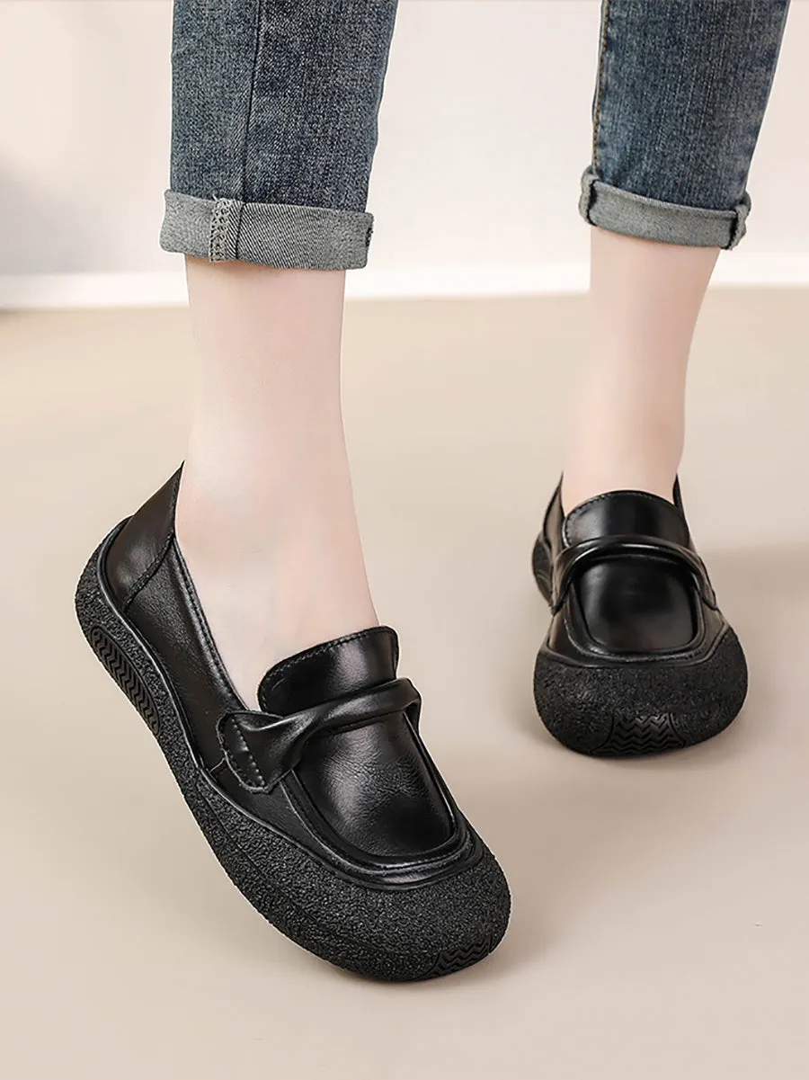 Women Casual Summer Soft Leather Solid Flat Shoes AT1056 Cute Prom Shoes Flats