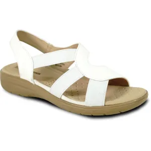 A New Day Sandals kozi Women Sandal OY3132 Comfort Wedge Sandal White