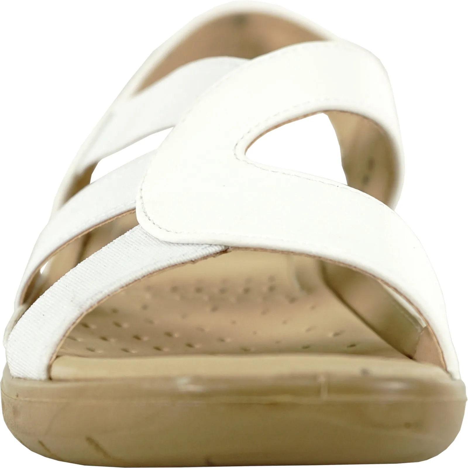 kozi Women Sandal OY3132 Comfort Wedge Sandal White Best Arch Support Sandals