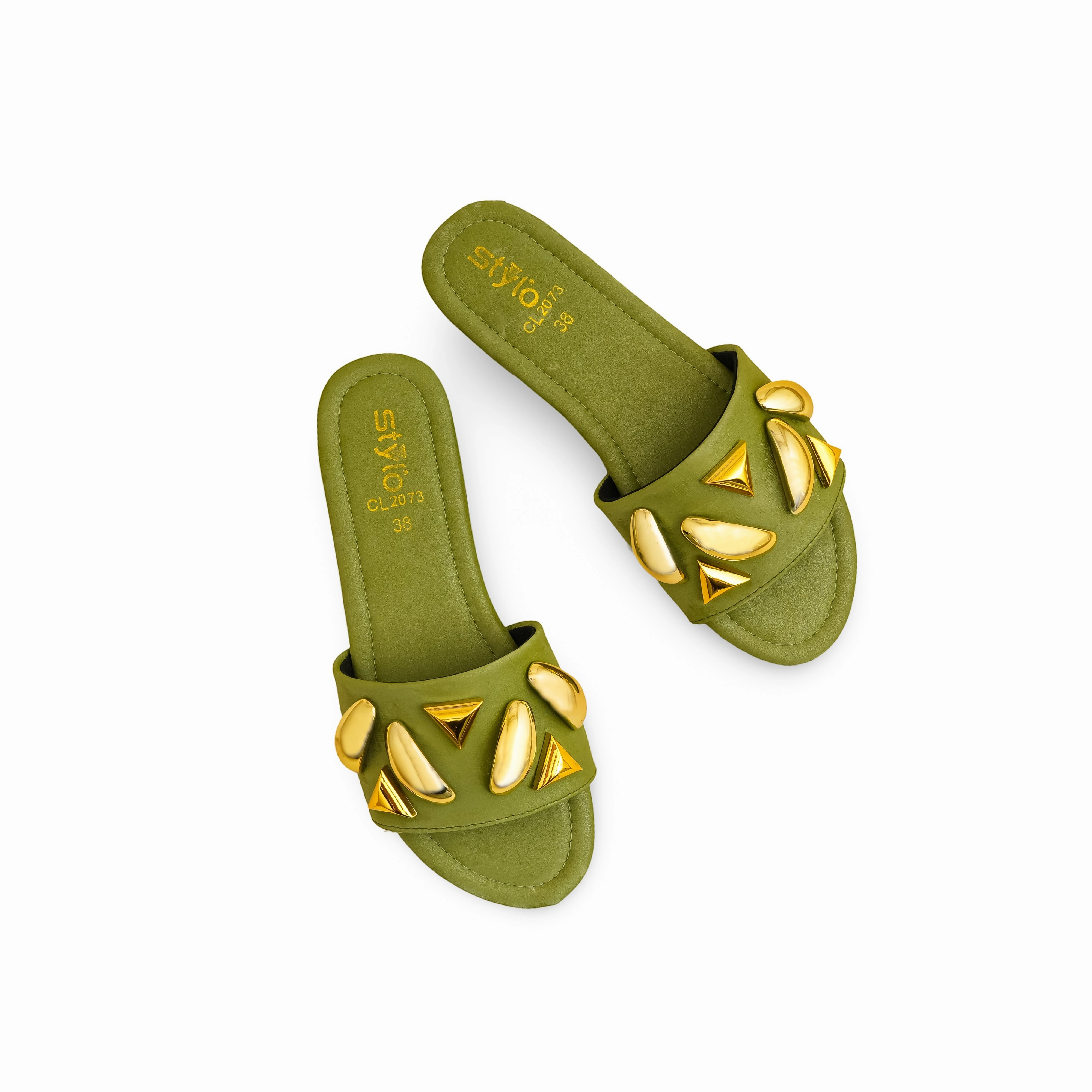 Green Casual Women Slipper CL2073