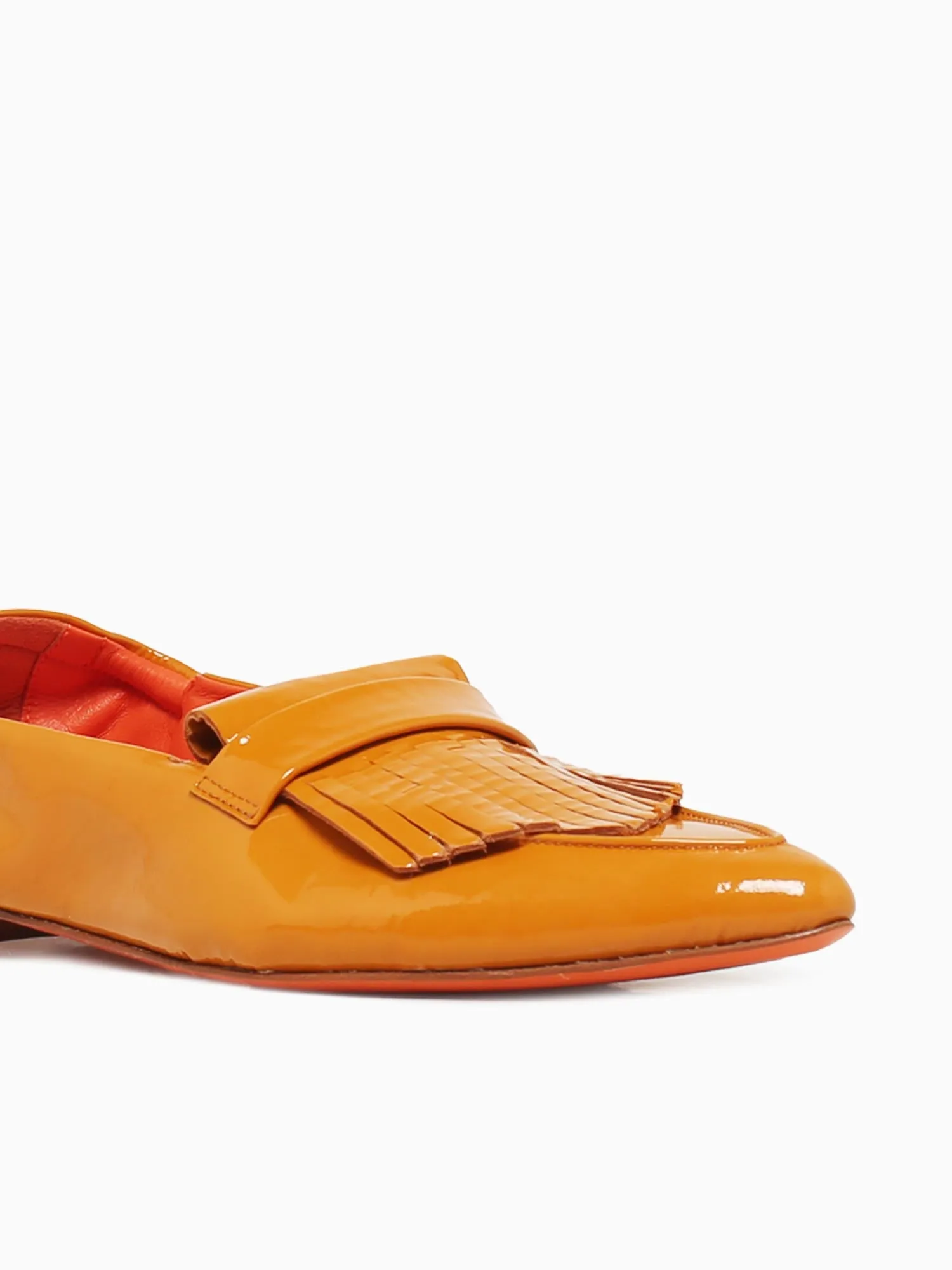 Wedge 1c Apricot Vernice Bak Loafers Leather