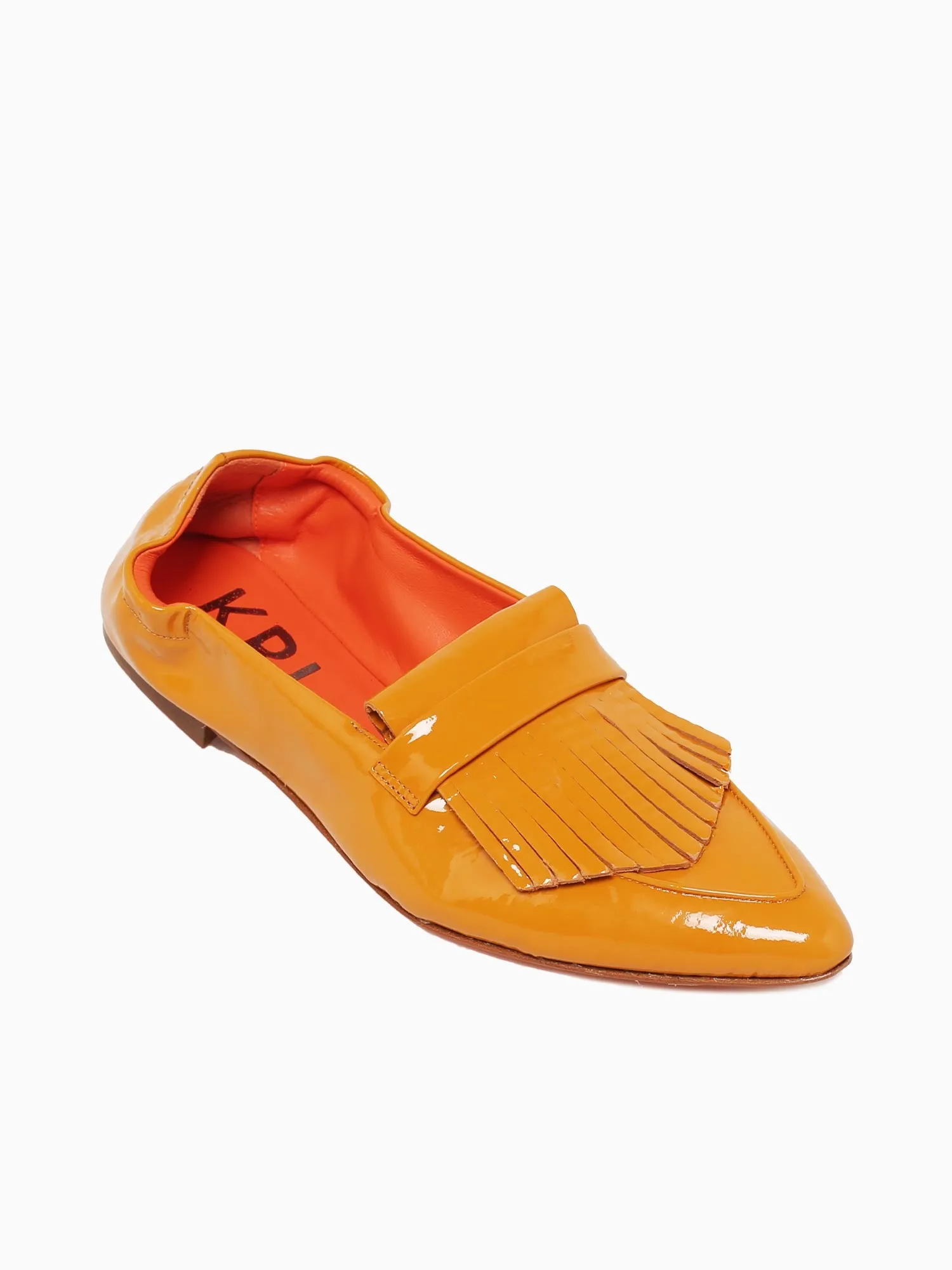 Beach Loafers Wedge 1c Apricot Vernice Bak