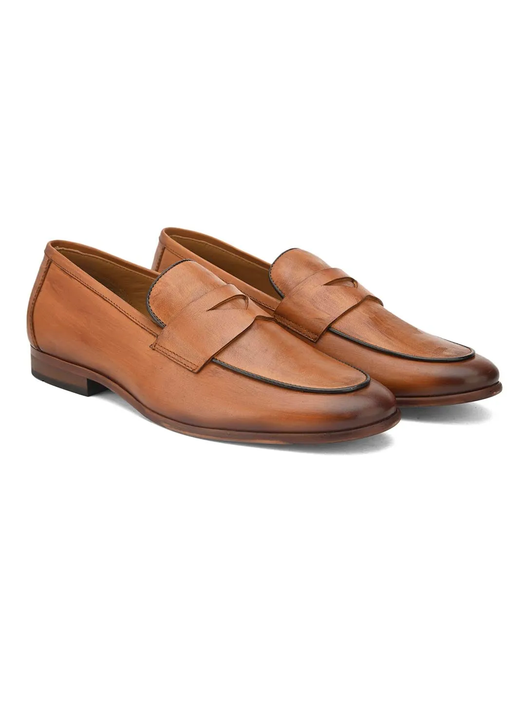 Alberto Torresi Genuine Leather Tan Loafers For Men Loafers Macys