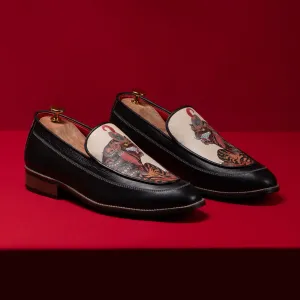  (Simha)  The Regal Protector Loafers Men Python Skin Loafers Burberry
