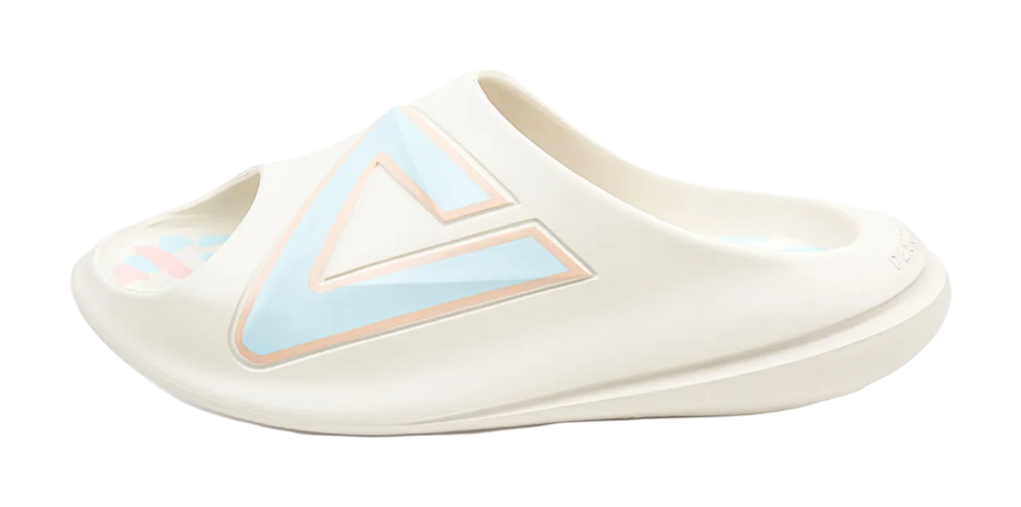 Feet With Slippers PEAK Very Small Fat Drag EVA Slip Resistant Abrasion Resistant Cushioning Slide Slippers Unisex White Blue