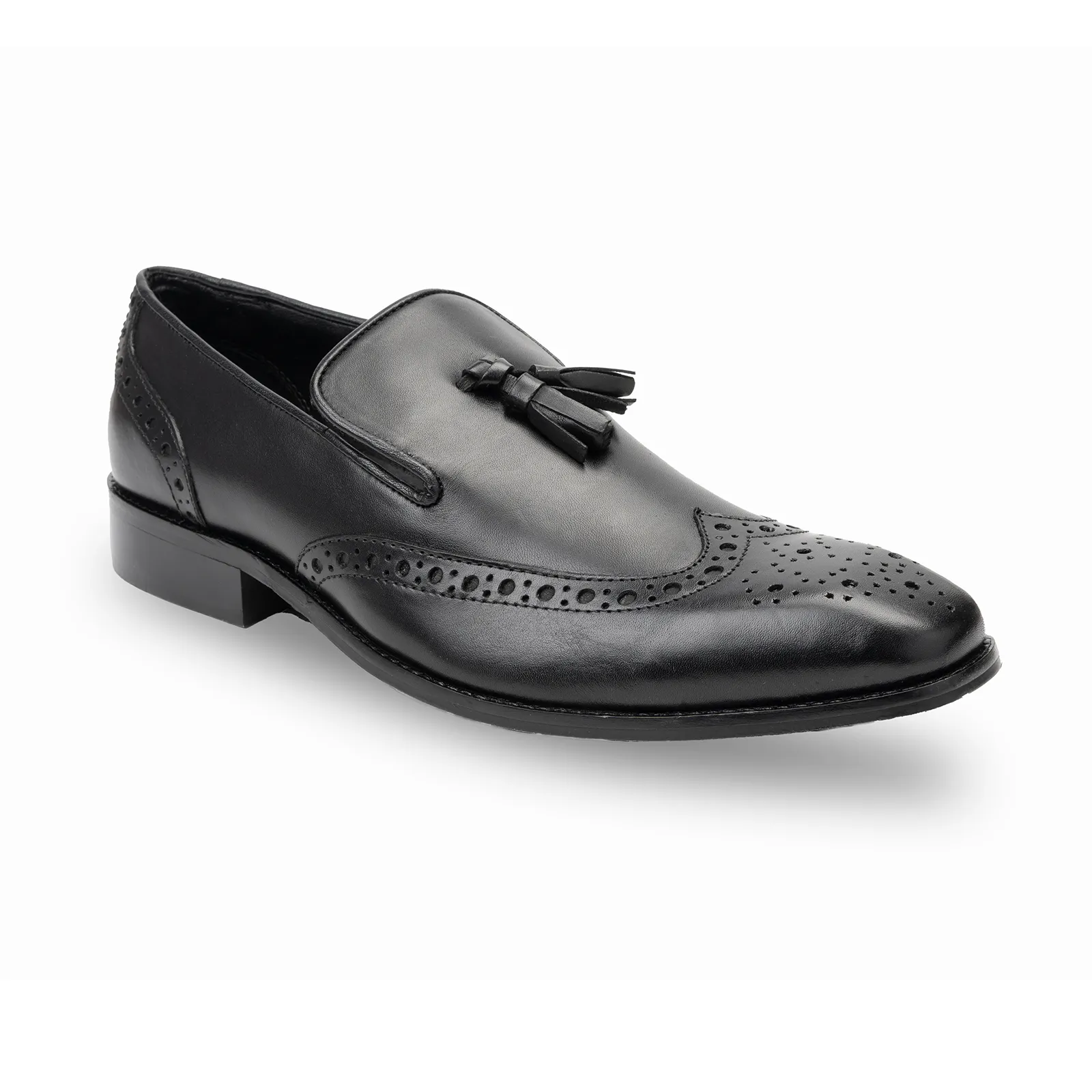 Loafers Navy Blue Men's leather slip-on formal loafers