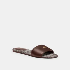 Sandals Ocho Rios Jamaica Coach Slide Sandal In Signature Jacquard Oak Maple