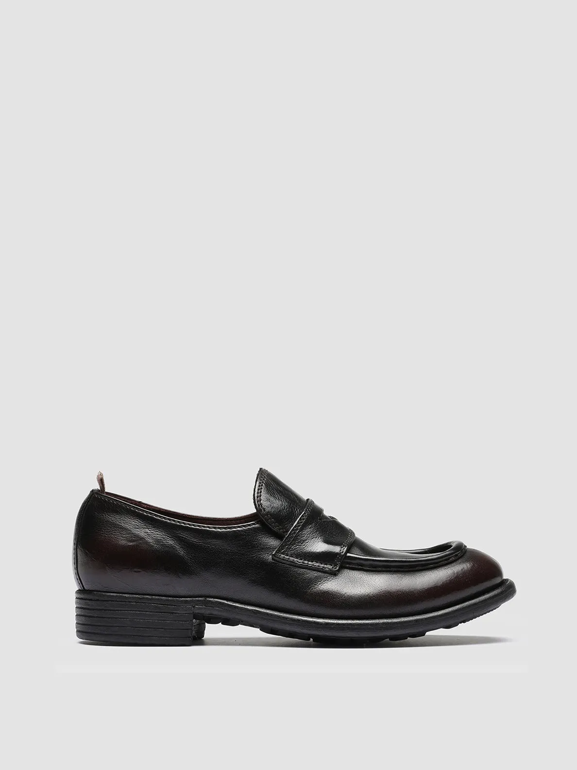 CALIXTE 020 - Dark Burgundy Leather Penny Loafers Alden Loafers Sale