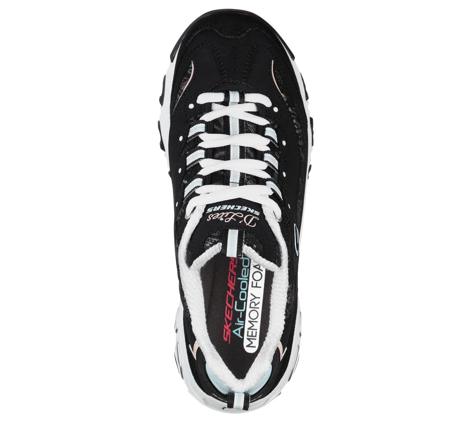 Low Arch Basketball Shoes Skechers Women's D'Lites Sparkling Rain Sneaker