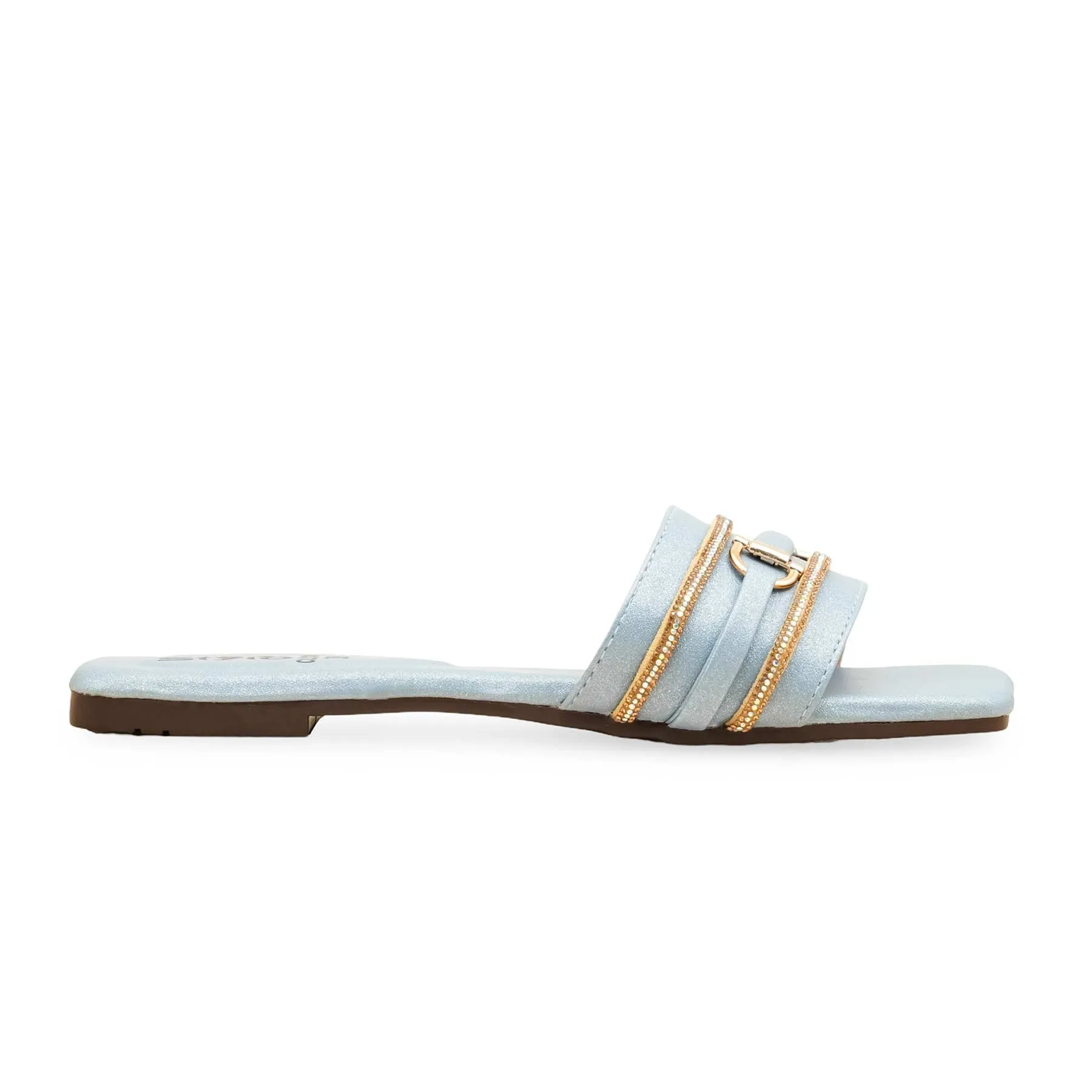 Sky Blue Casual Slipper For Ladies CL2101