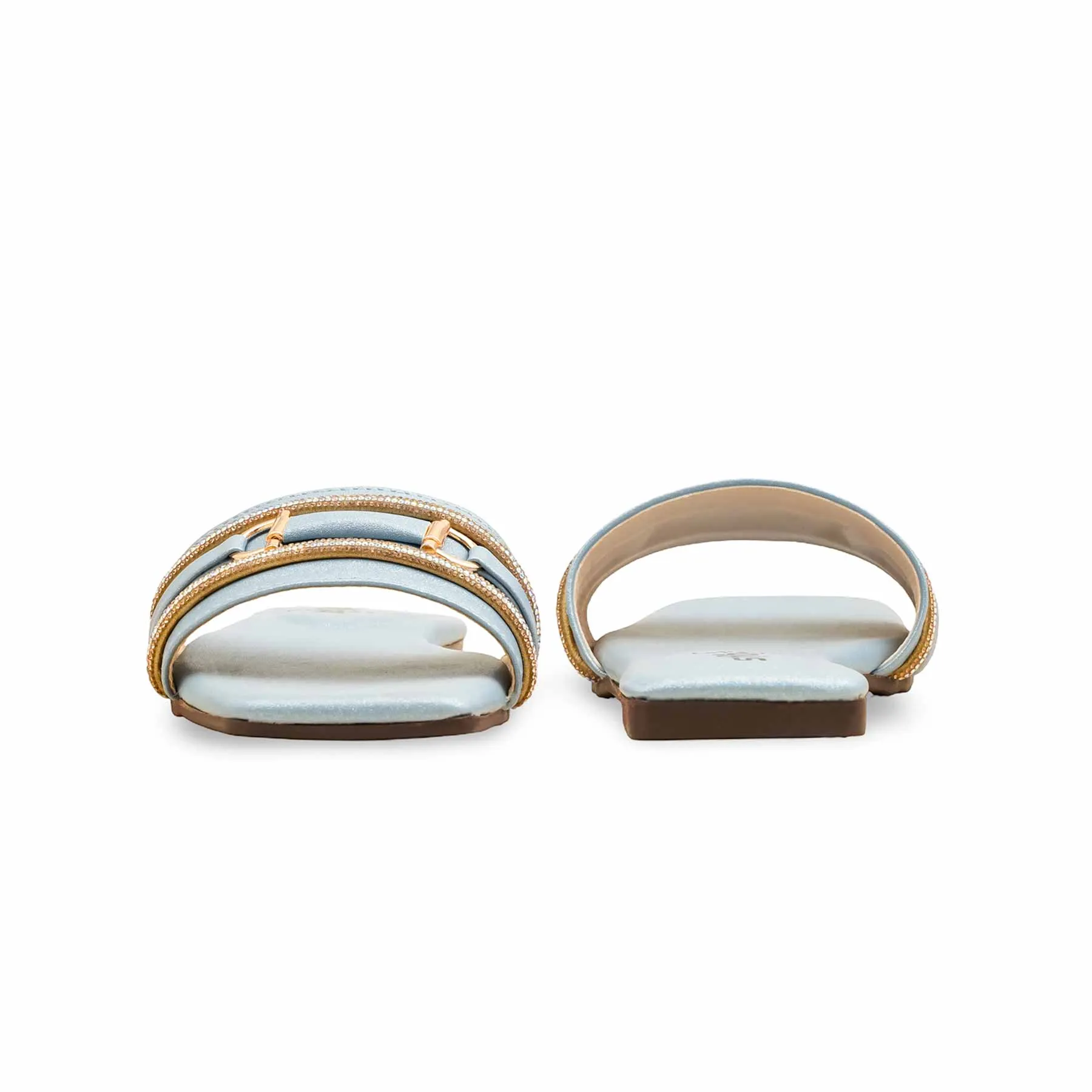 Sky Blue Casual Slipper For Ladies CL2101