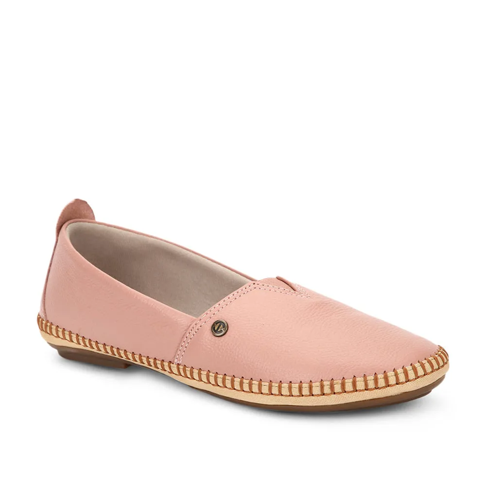 Belgian Loafers Nyc Healers Casual (Peach) Ballerina Shoes For Ladies LARRY-02 By Liberty