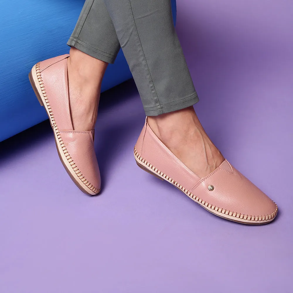 Timb Loafers Healers Casual (Peach) Ballerina Shoes For Ladies LARRY-02 By Liberty
