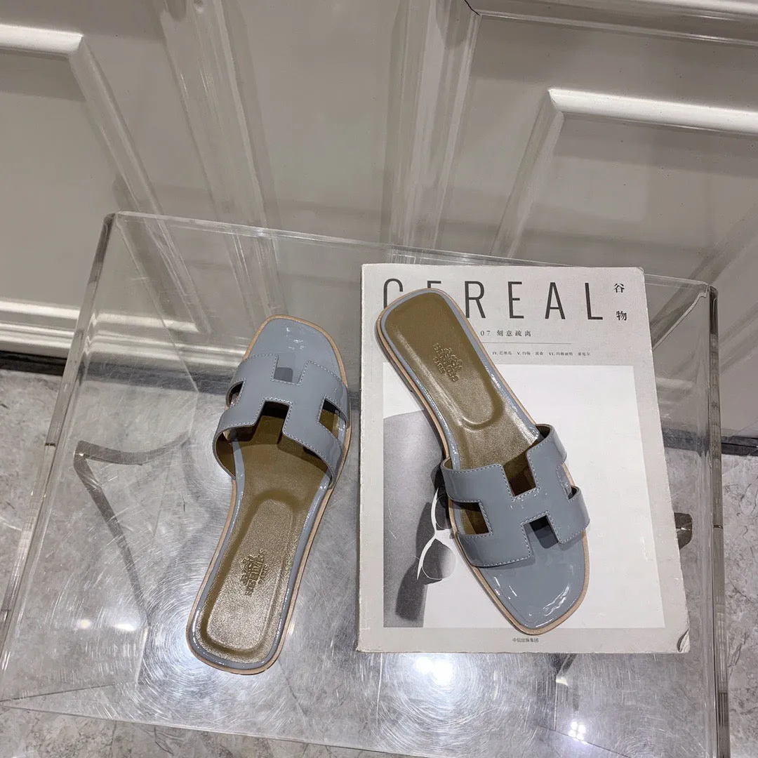 Best Sandals SE878 H Paint Leather Slippers / Size4-11