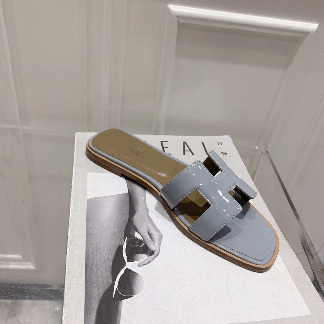 SE878 H Paint Leather Slippers / Size4-11 Arch Supporting Sandals