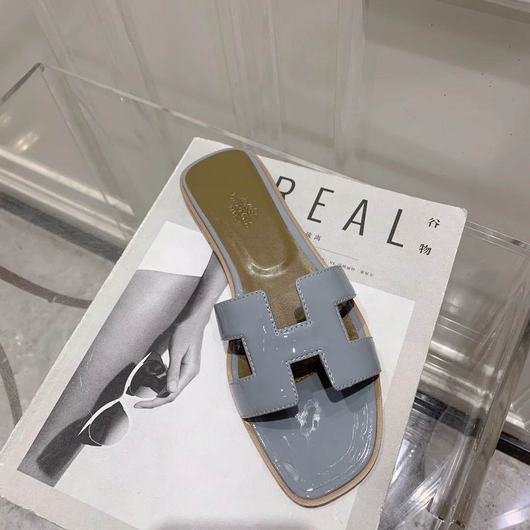 Sandals For Travel SE878 H Paint Leather Slippers / Size4-11