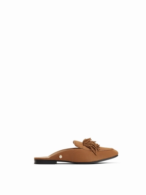 Tuddenham Fringed Mule - Tan Suede Gucci Crocodile Loafers
