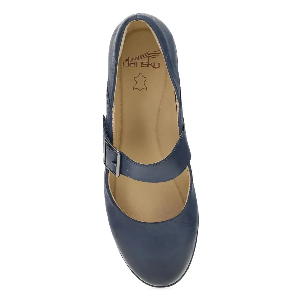 Tom Ford Dress Shoes Dansko Collette Navy Burnished Nubuck Mary Jane (Women's)