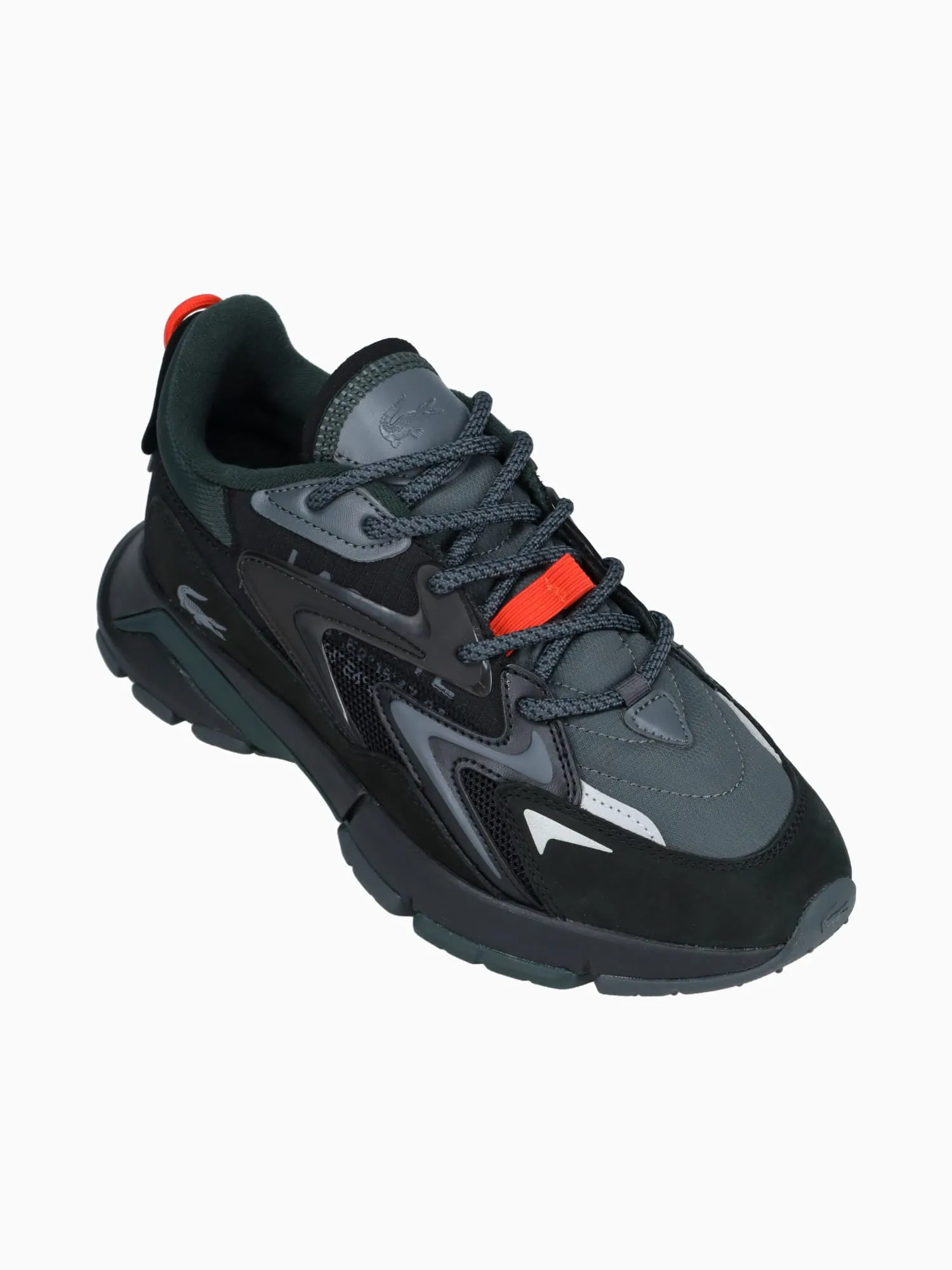 L003 Neo Tech Black Orange textile Barefoot Flat Shoes