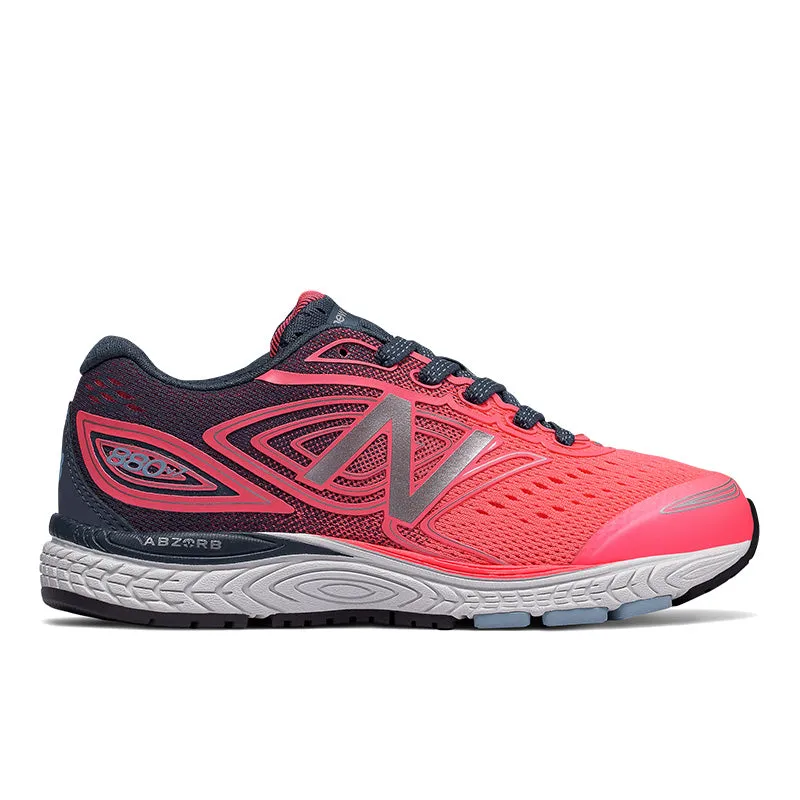 Nyc Running Shoe Stores Gait Analysis 880v7 - Guava with Navy - Kids