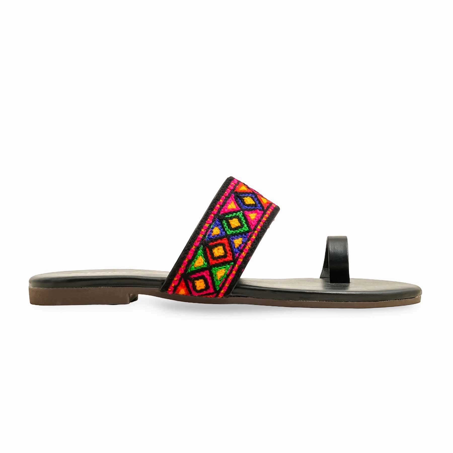 Black Casual Chappal For Women CL2134