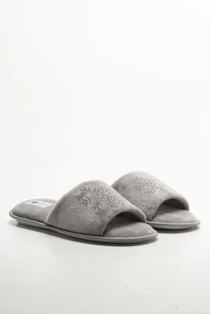 Feet Shoes Snowflake Open Toe Slippers Grey