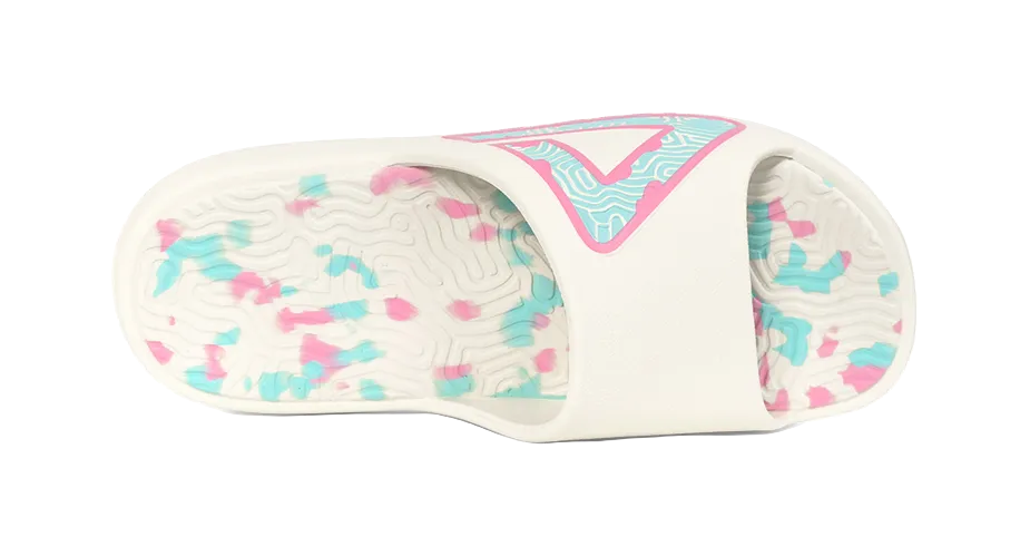 PEAK Tai Ji1.0 Abrasion Resistant Cushioning Slide Slippers Unisex Canvas White Blue Louis Vuitton Slippers