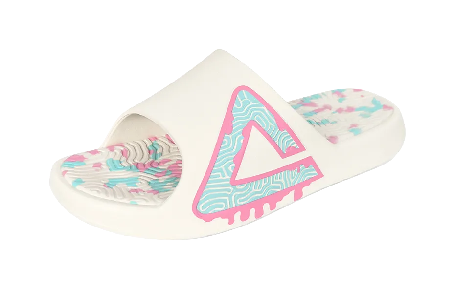 Walmart Isotoner Slippers PEAK Tai Ji1.0 Abrasion Resistant Cushioning Slide Slippers Unisex Canvas White Blue