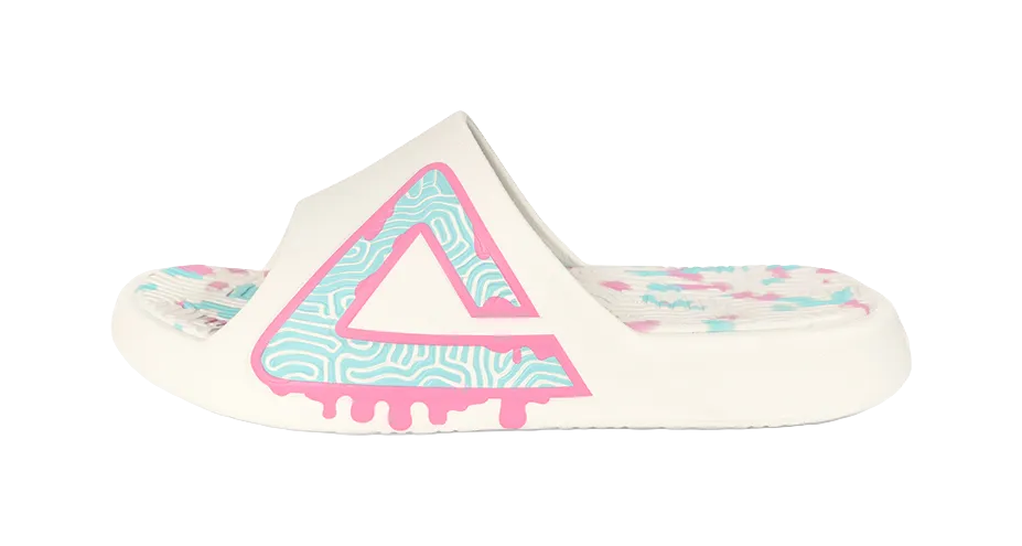 PEAK Tai Ji1.0 Abrasion Resistant Cushioning Slide Slippers Unisex Canvas White Blue Hello Kitty Slippers