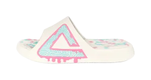 Mahabis Slippers PEAK Tai Ji1.0 Abrasion Resistant Cushioning Slide Slippers Unisex Canvas White Blue