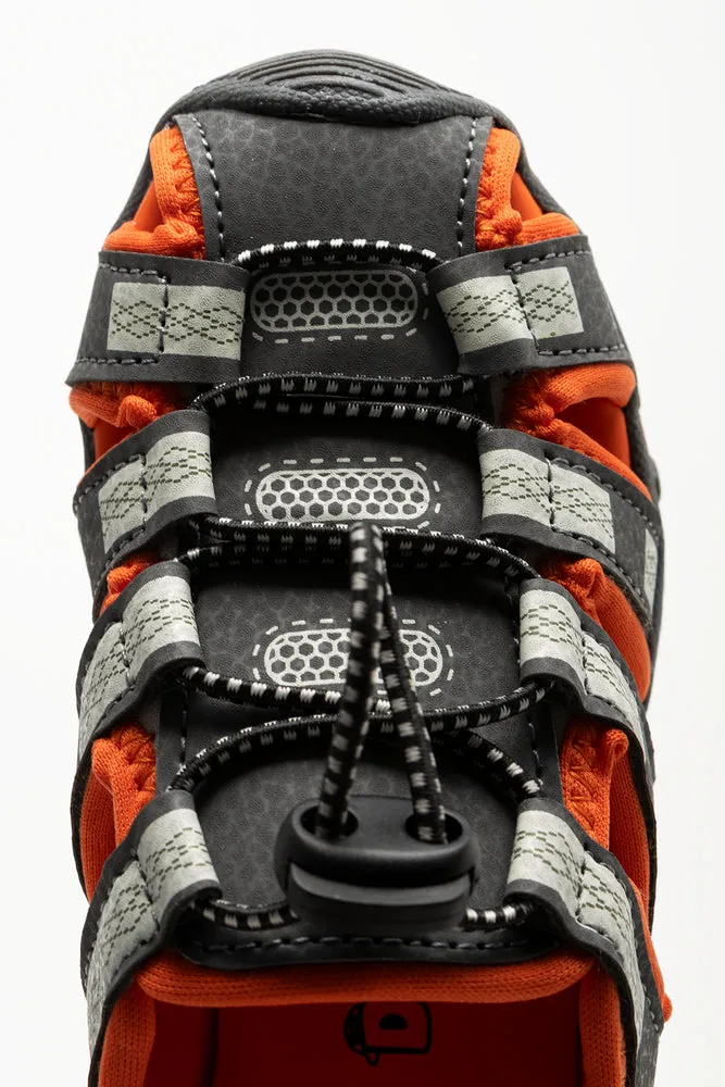 Sandals Leather Slides Closed Adventure Sandals Grey