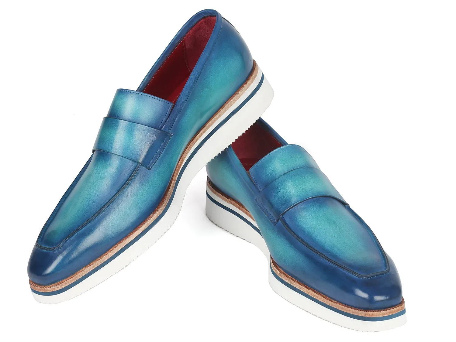 Alexander Wang Carter Loafers Paul Parkman Men's Smart Casual Loafers Blue (ID#183-BLU-TRQ)