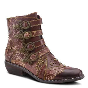 Red Kitten Heel Boots Spring Step Shoes L'Artiste Rodeha Women's Western Style Boots