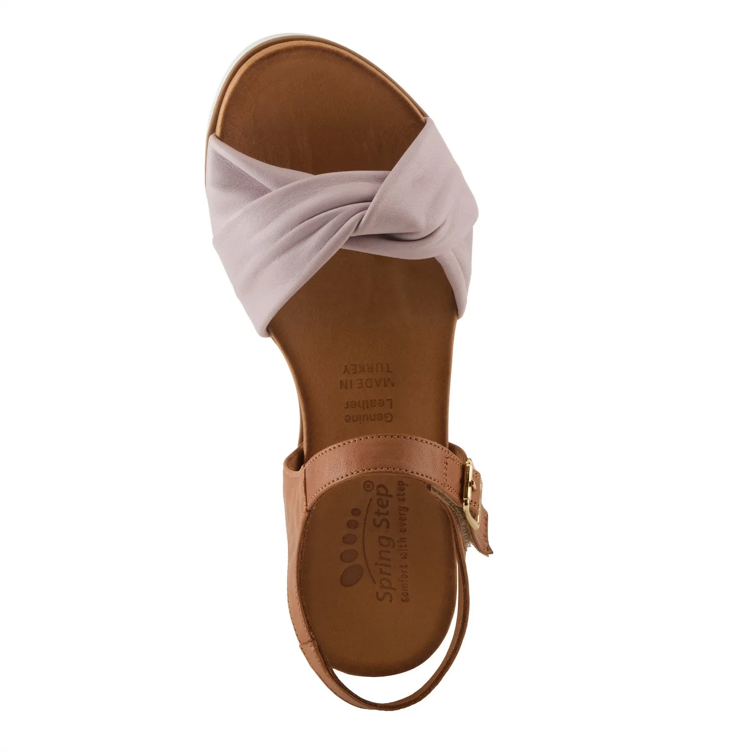 Quilted Sandals Spring Step Women's Nihira Genuine Leather Sandal- Lilac Multi