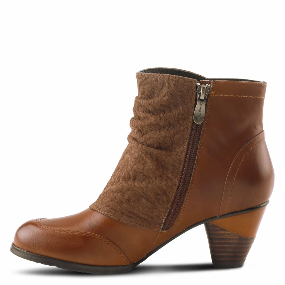 Cream Knee Boots Spring Step Shoes L'Artiste Belgard Women's Vintage Inspired Leather Boots