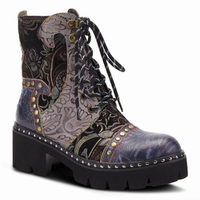 Spring Step Shoes Severe Women's Fabulous Charcoal Multi Leather Boots Most Expensive Western Boots