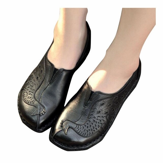 Loafers Lv Spring Top Soft PU Leather Flats Anti-Slippy Shoes