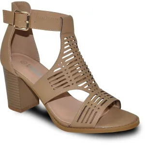 Low Heel Dress Sandals VANGELO Women Sandal MYTH-50 Heel Sandal Tan
