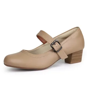 Beige Pumps Dress-Violet ST7600 Dress Shoes With Leggings