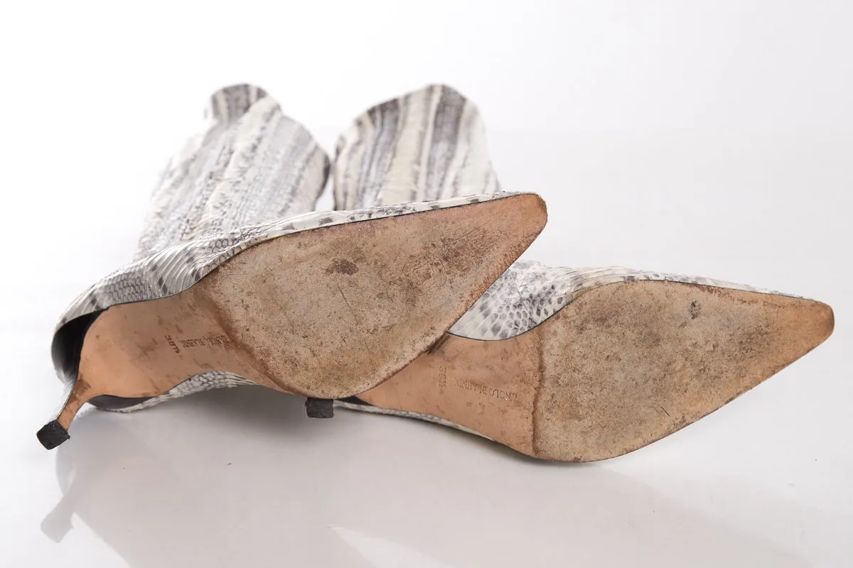 Fairies Wear Boots Lyrics Manolo Blahnik Snakeskin Boots SZ 38.5