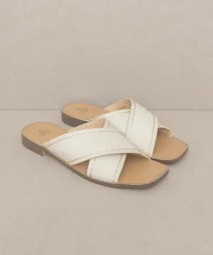 Stella Criss Cross Flat Sandal Custom Shoes For Flat Feet