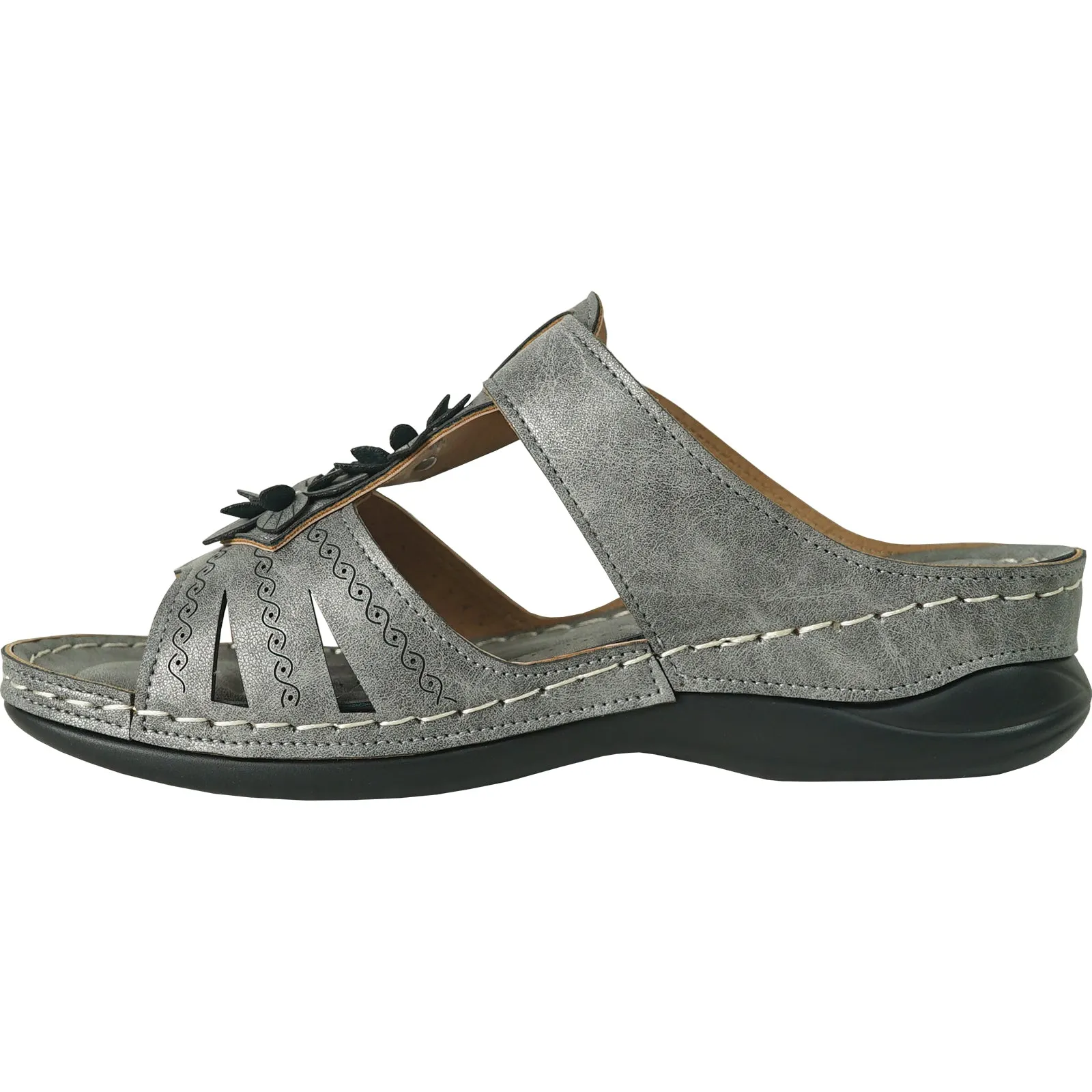 Chloe Sandals VANGELO Women Sandal CATHY-3 Wedge Sandal Pewter