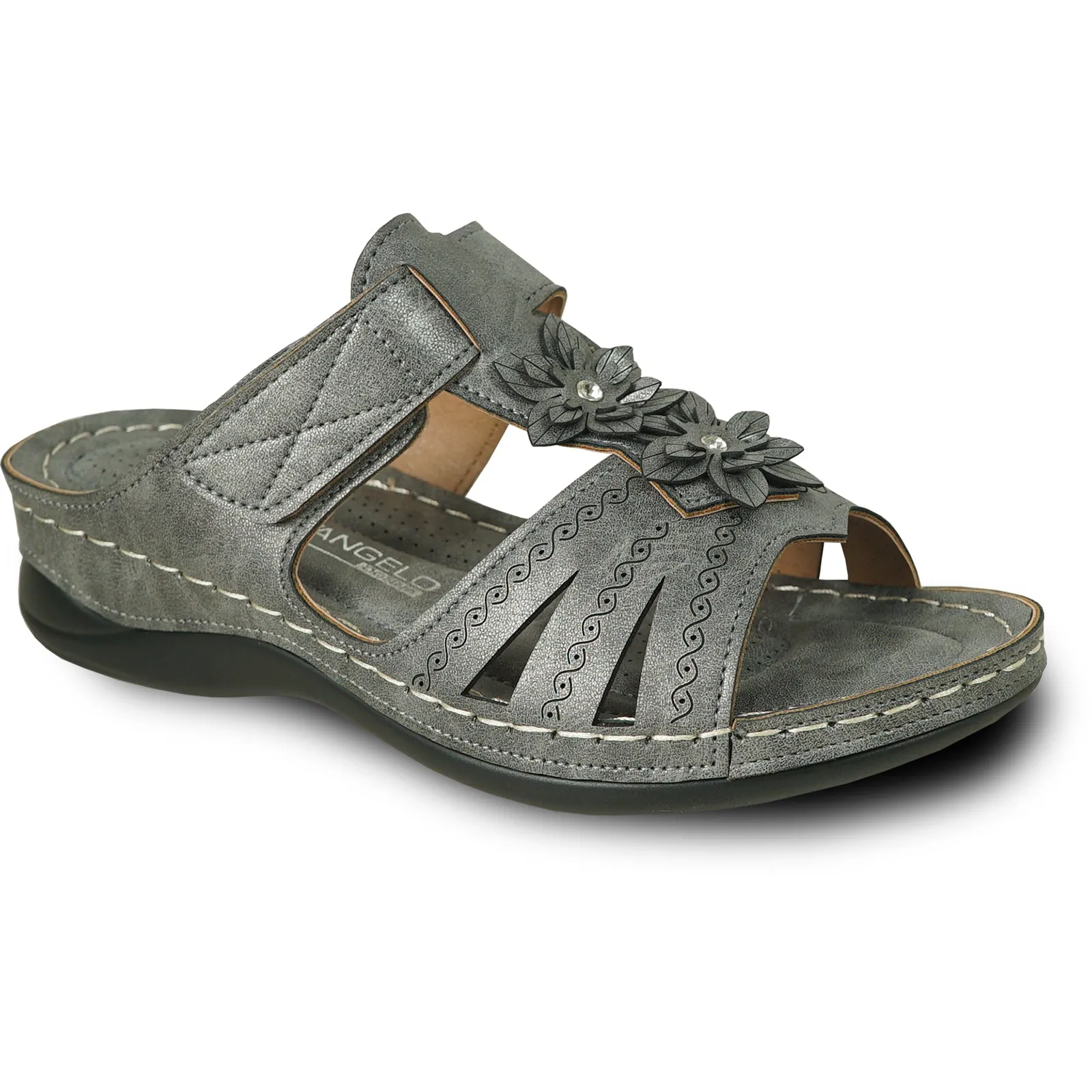Sandals Overwater Bungalows VANGELO Women Sandal CATHY-3 Wedge Sandal Pewter
