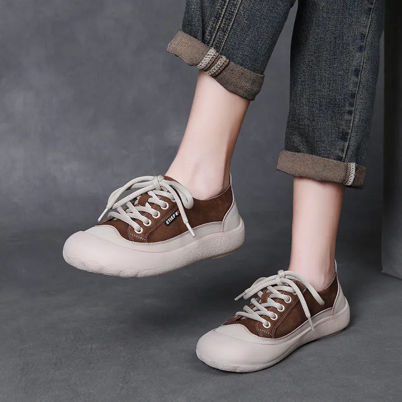 Women's Fashion Soft Leather Flat Casual Shoes Christmas Flat Shoes