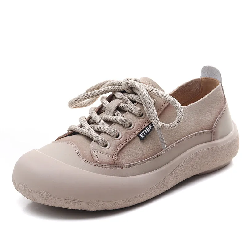 Women's Fashion Soft Leather Flat Casual Shoes Soft Style Shoes Flats