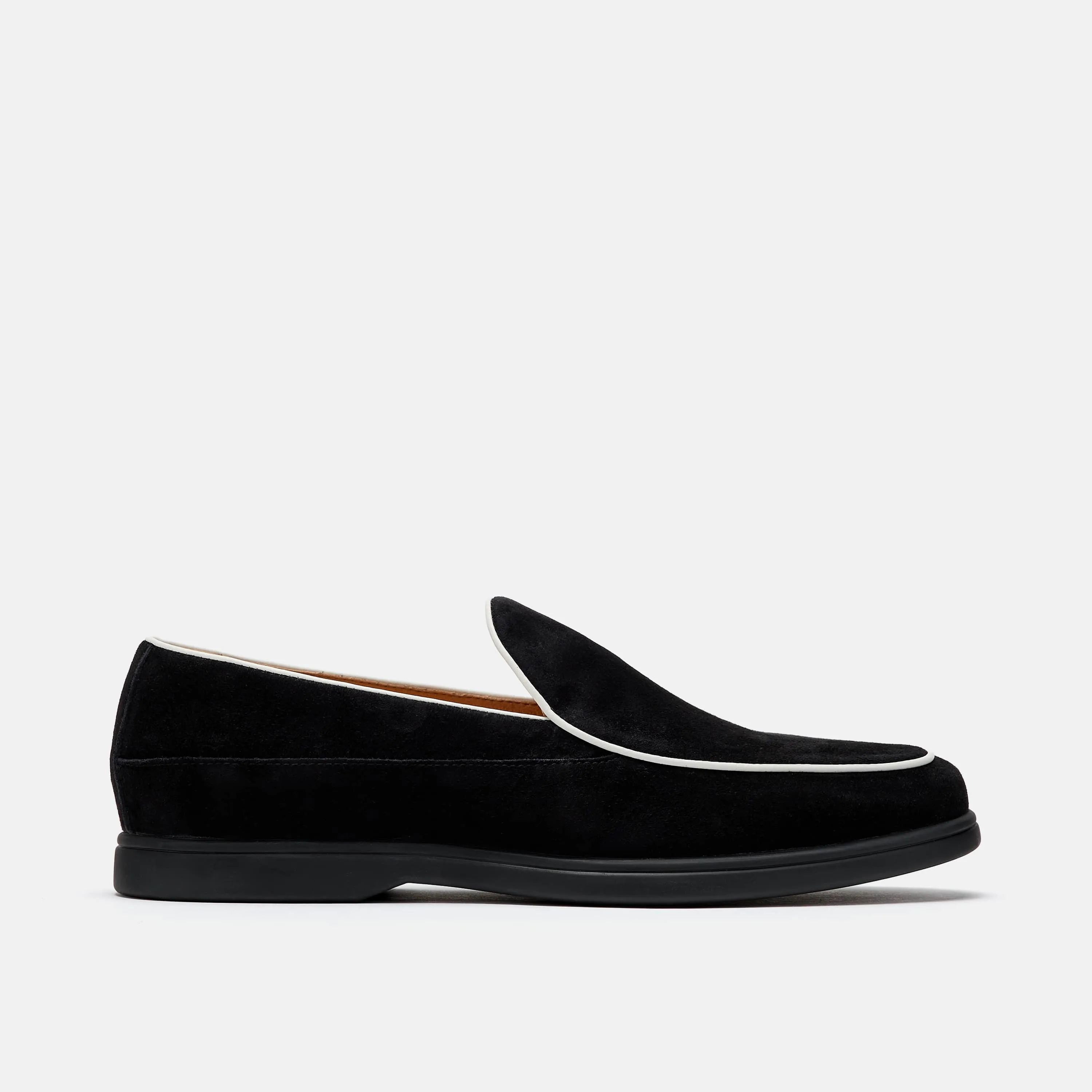 Parigi Loafers Alessandro Black Suede Venetian Loafers