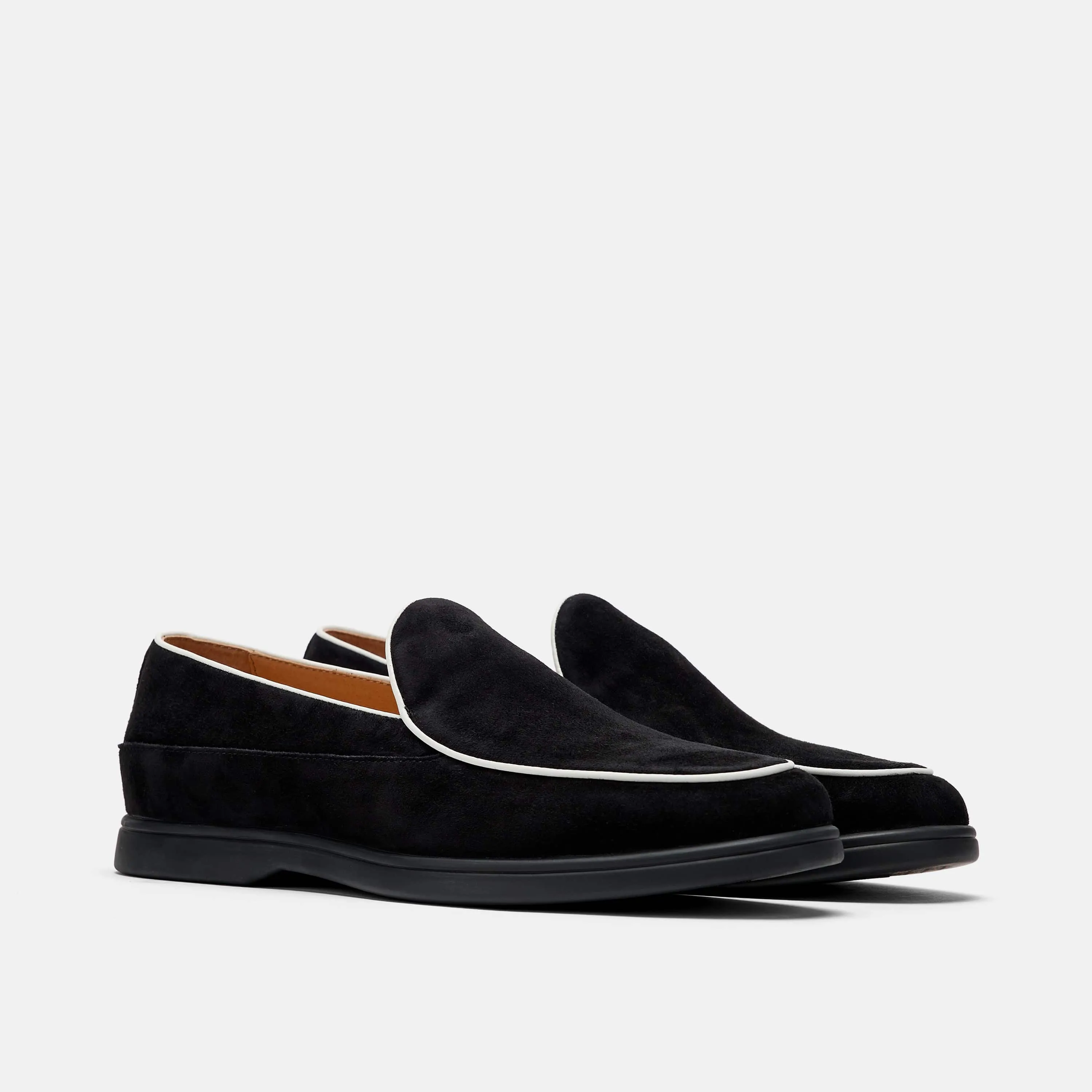 Buckled Loafers Alessandro Black Suede Venetian Loafers