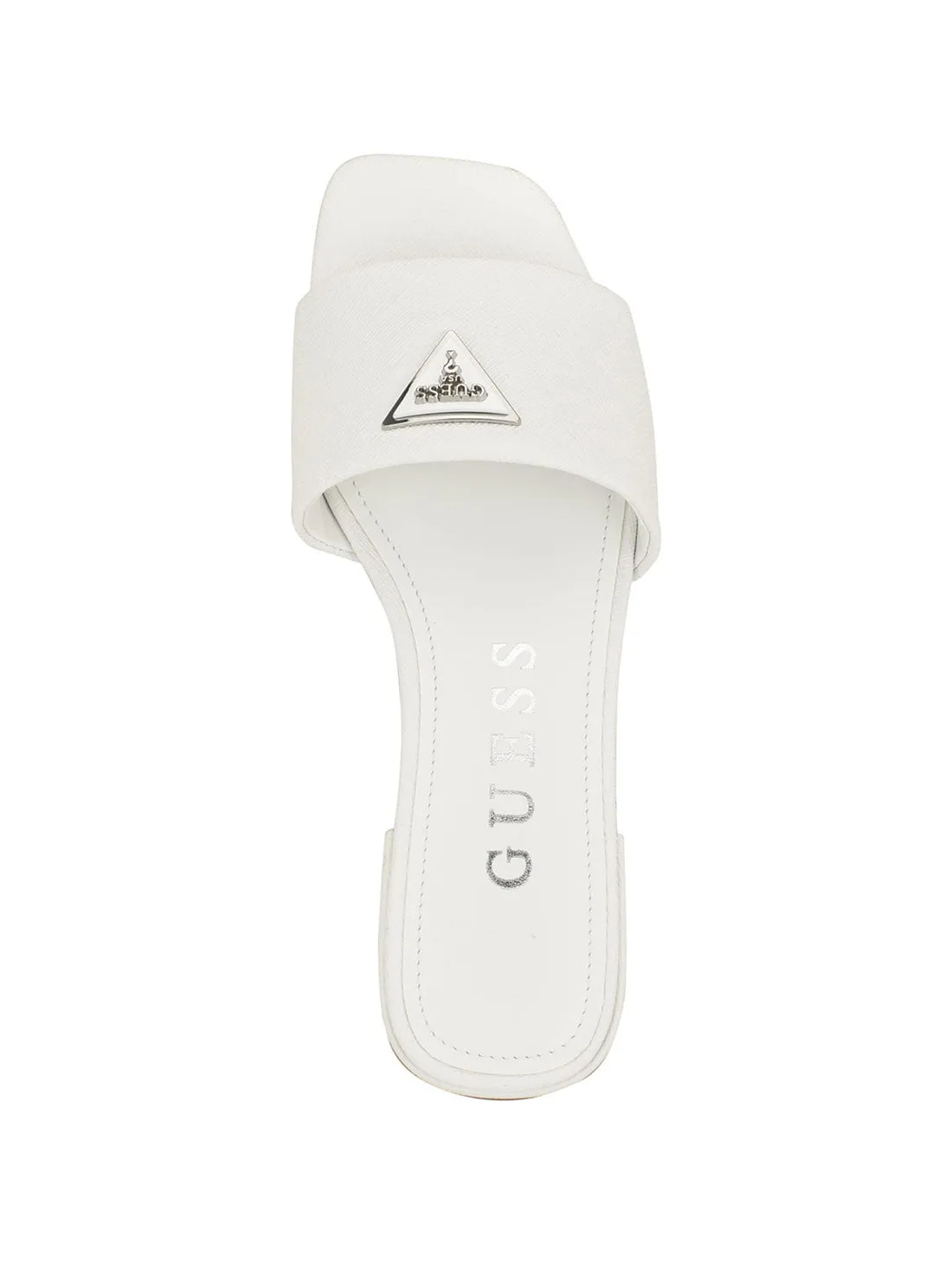 Runner Sandals White Tamed Slide Sandals